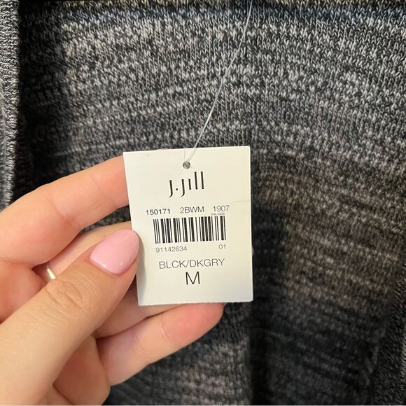 J. Jill, Pure Jill, Linen blend Heather textured open front cardigan, medium - Picture 7 of 10